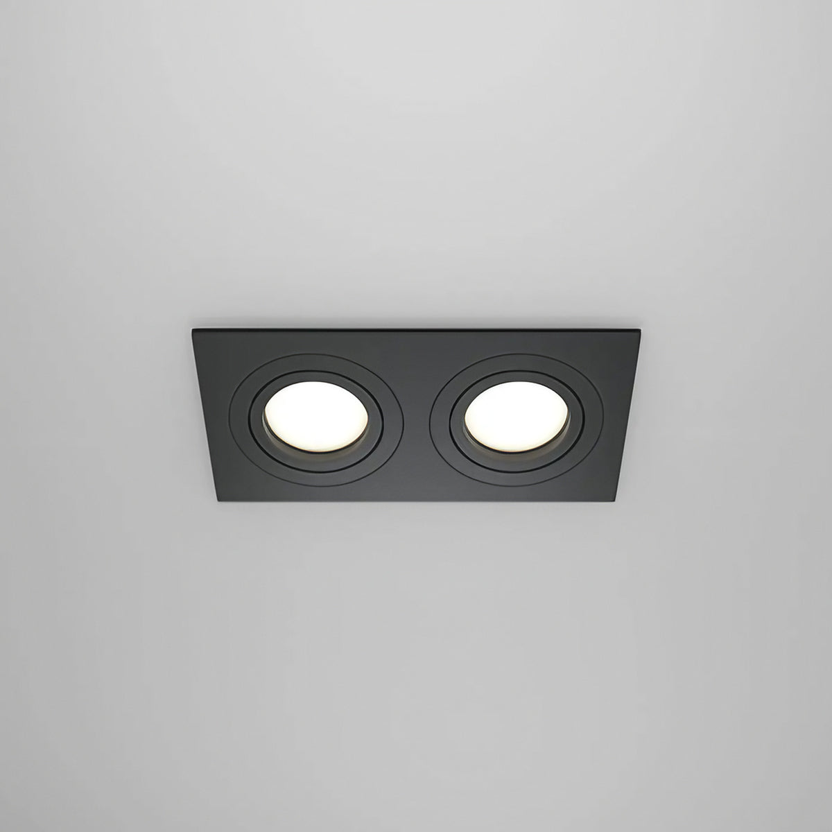 Spot encastrable double carré, deux têtes orientables GU10