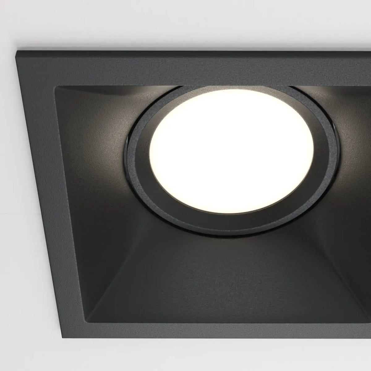 Spot encastrable double à deux têtes orientables, aluminium