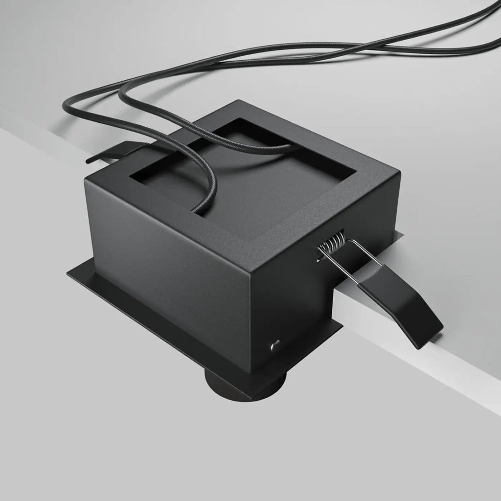 Spot encastrable double LED orientable en acier, noir ou blanc