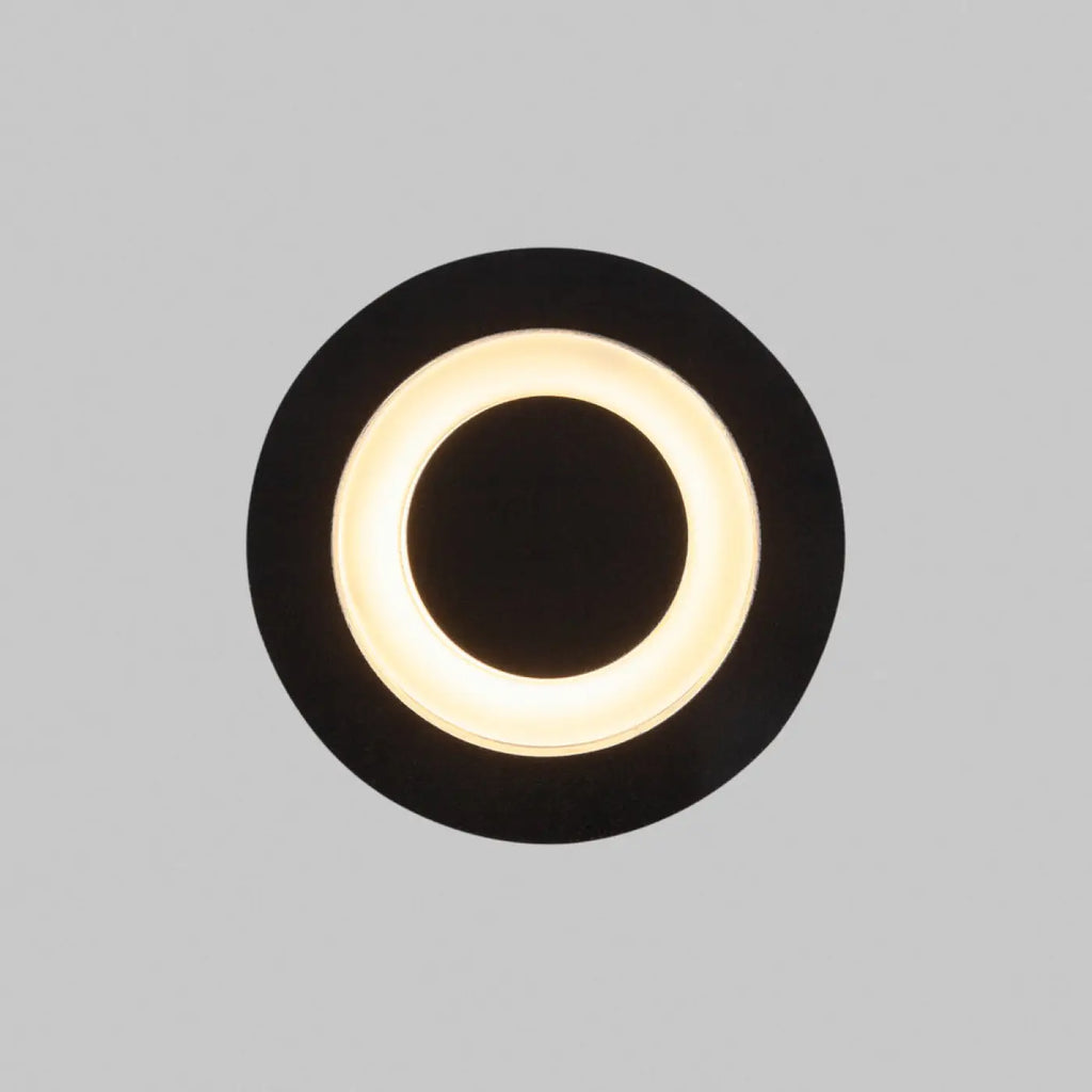 Spot de balisage encastrable LED IP65 pour marches et murs, noir