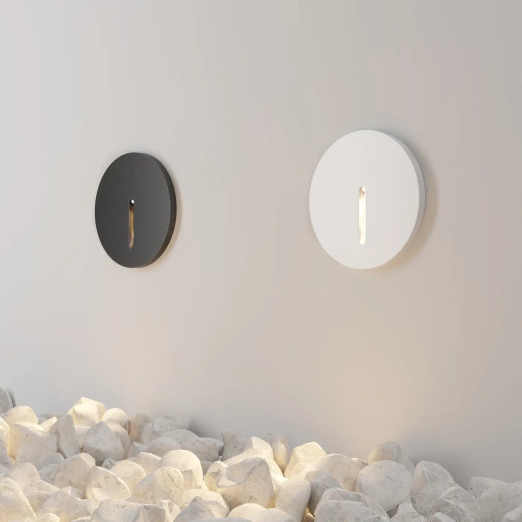 Balise LED ronde à encastrer pour marches et murets, IP54
