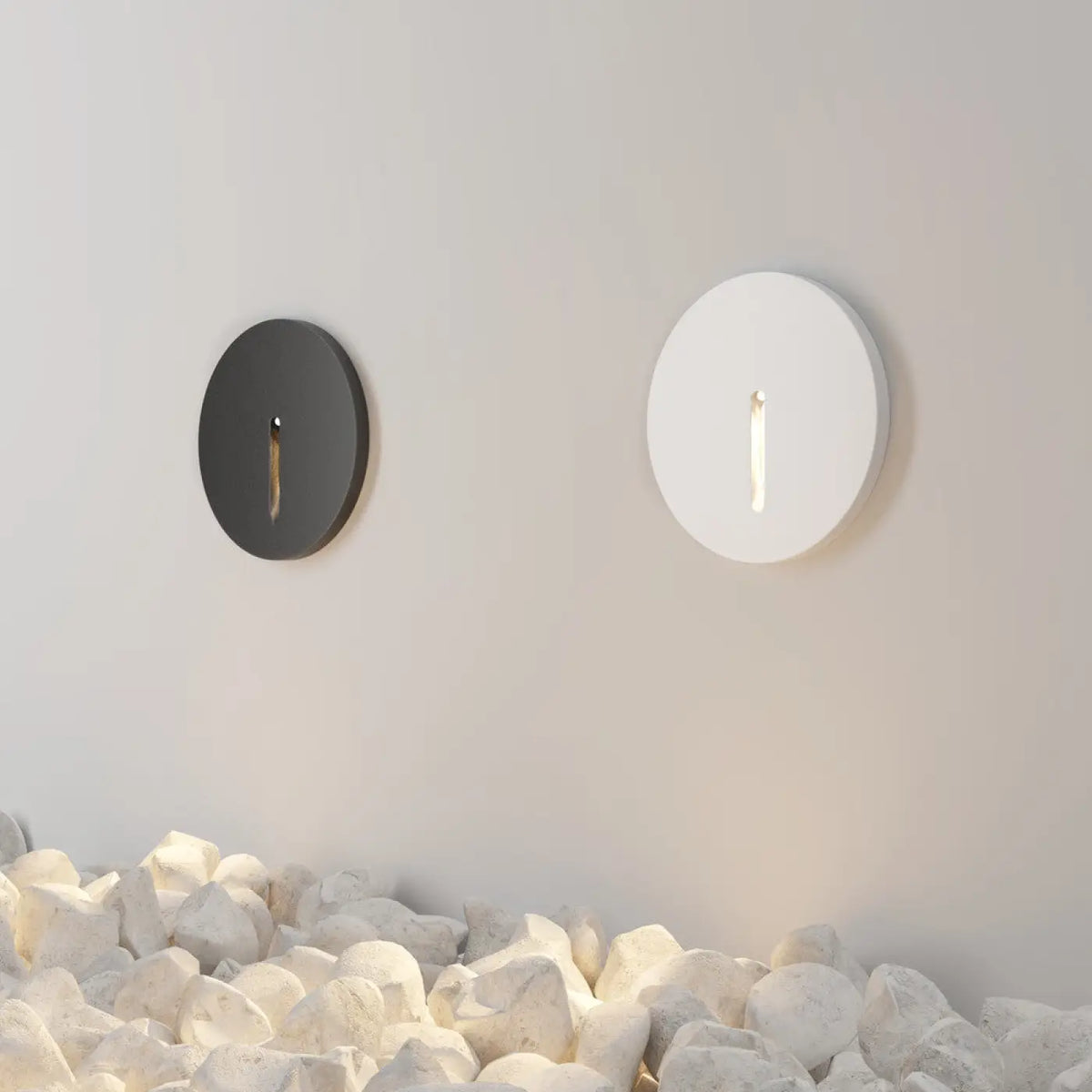 Balise LED ronde à encastrer pour marches et murets, IP54
