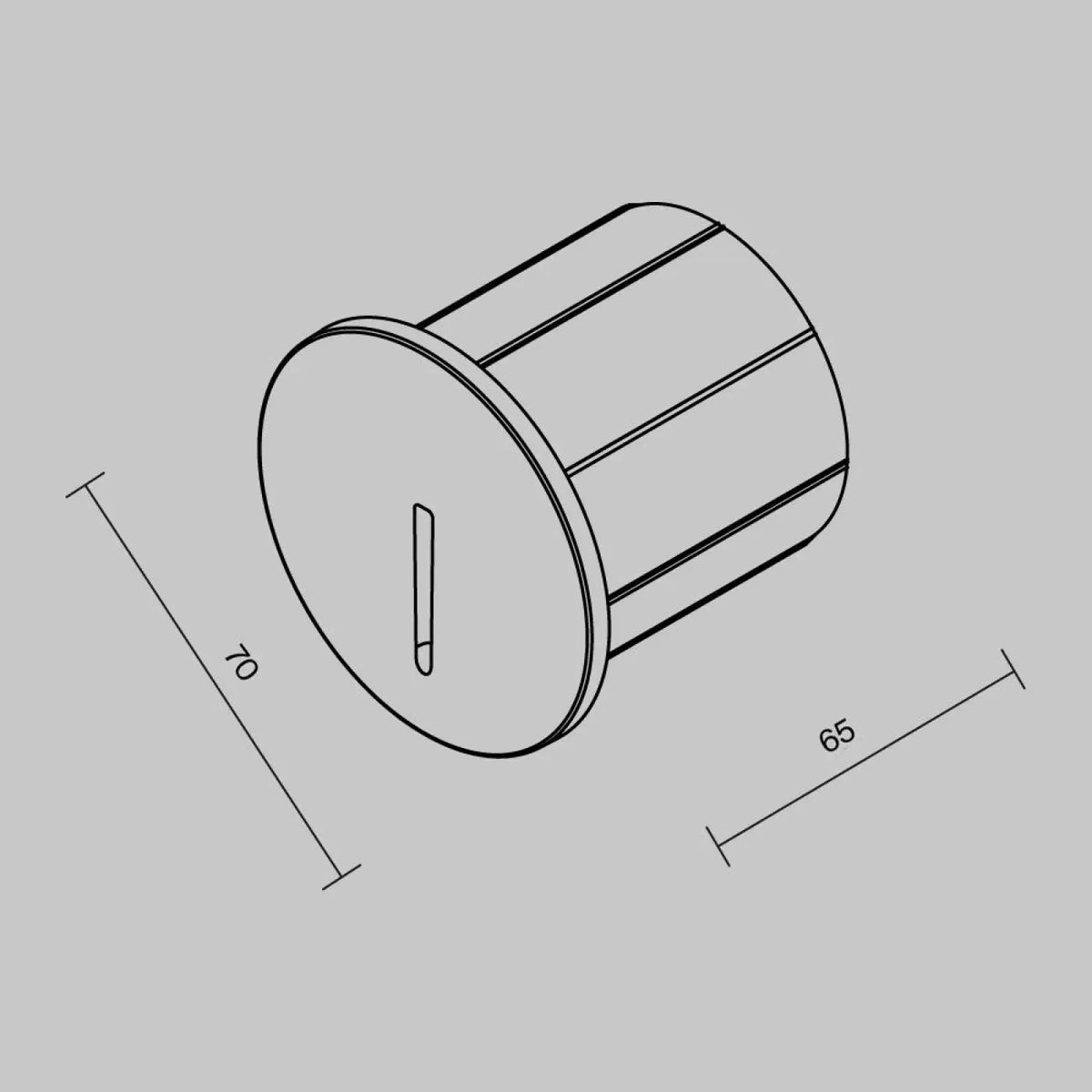 Balise LED ronde à encastrer pour marches et murets, IP54