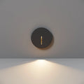 Balise LED ronde à encastrer pour marches et murets, IP54, noir