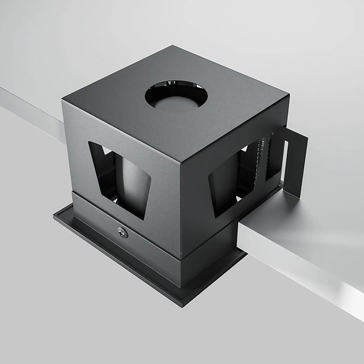 Spot encastrable LED carré en acier, faisceau de 24°