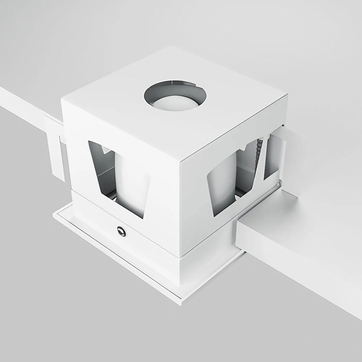 Spot encastrable LED carré en acier, faisceau de 24°