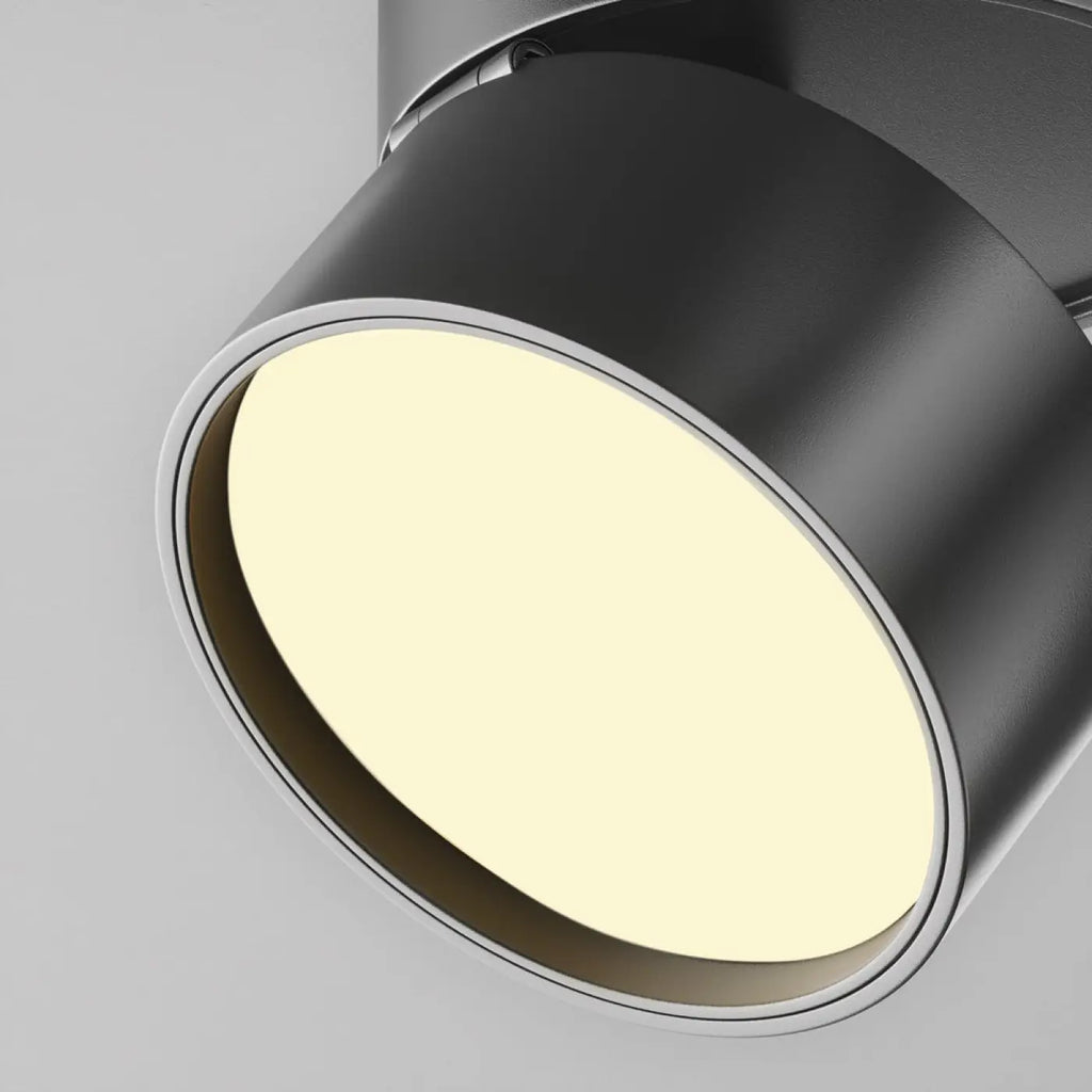 Spot encastrable LED à tête rétractable en acier, deux tailles