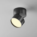 Spot encastrable LED à tête rétractable en acier, deux tailles, noir