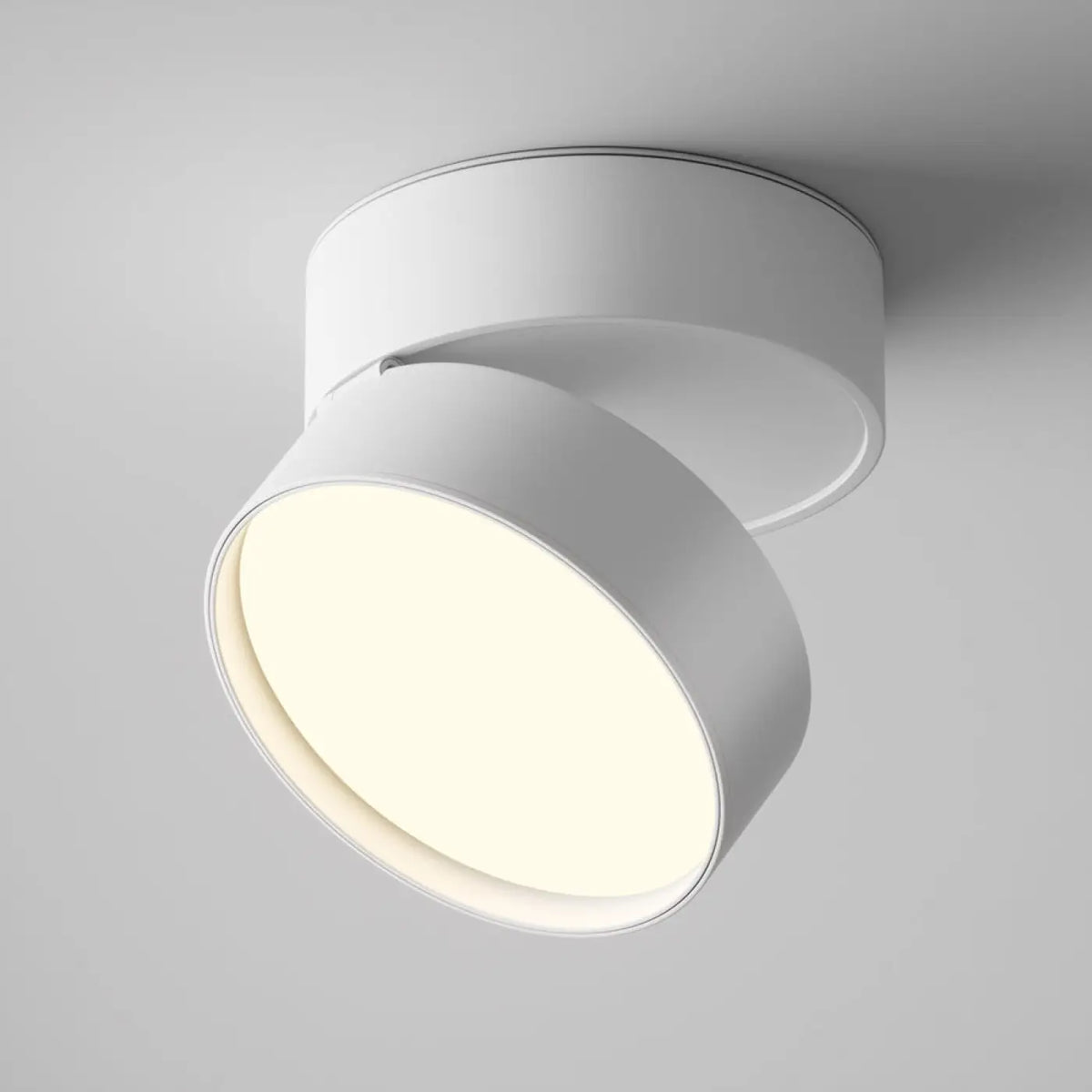 Spot encastrable LED à tête rétractable en acier, deux tailles