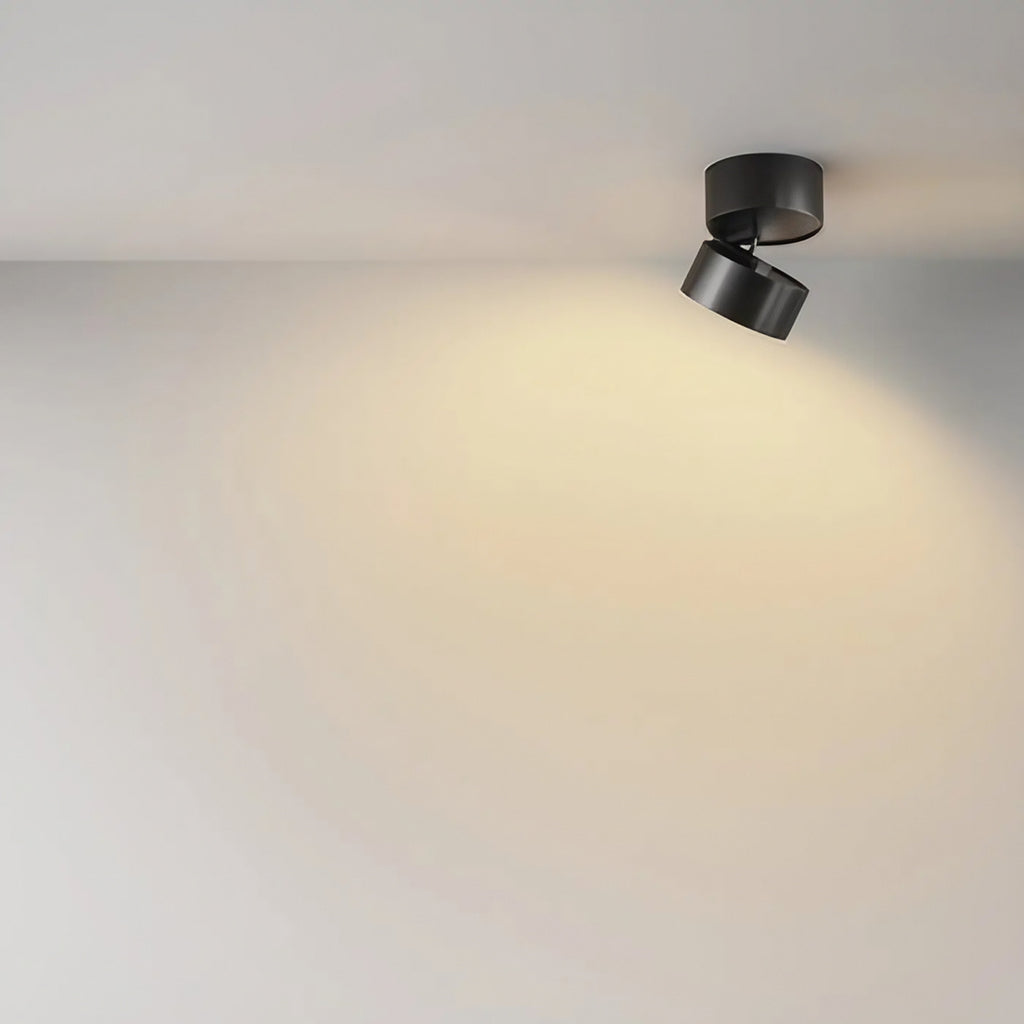 Spot encastrable LED à tête rétractable en acier, deux tailles