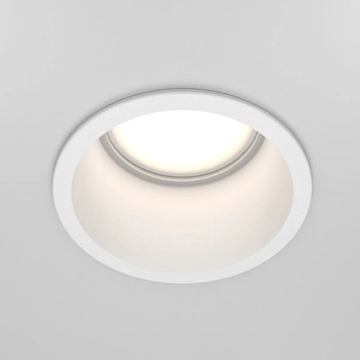 Spot encastrable rond à collerette fine, aluminium, culot GU10, blanc