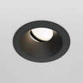 Spot encastré rond en acier avec enjoliveur, deux coloris, noir