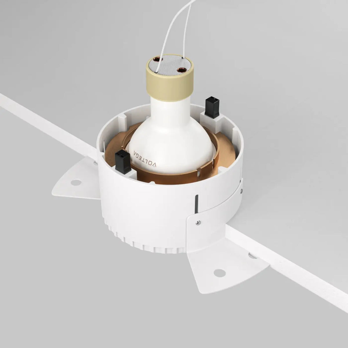 Spot encastré rond en acier, quatre finitions, culot GU10