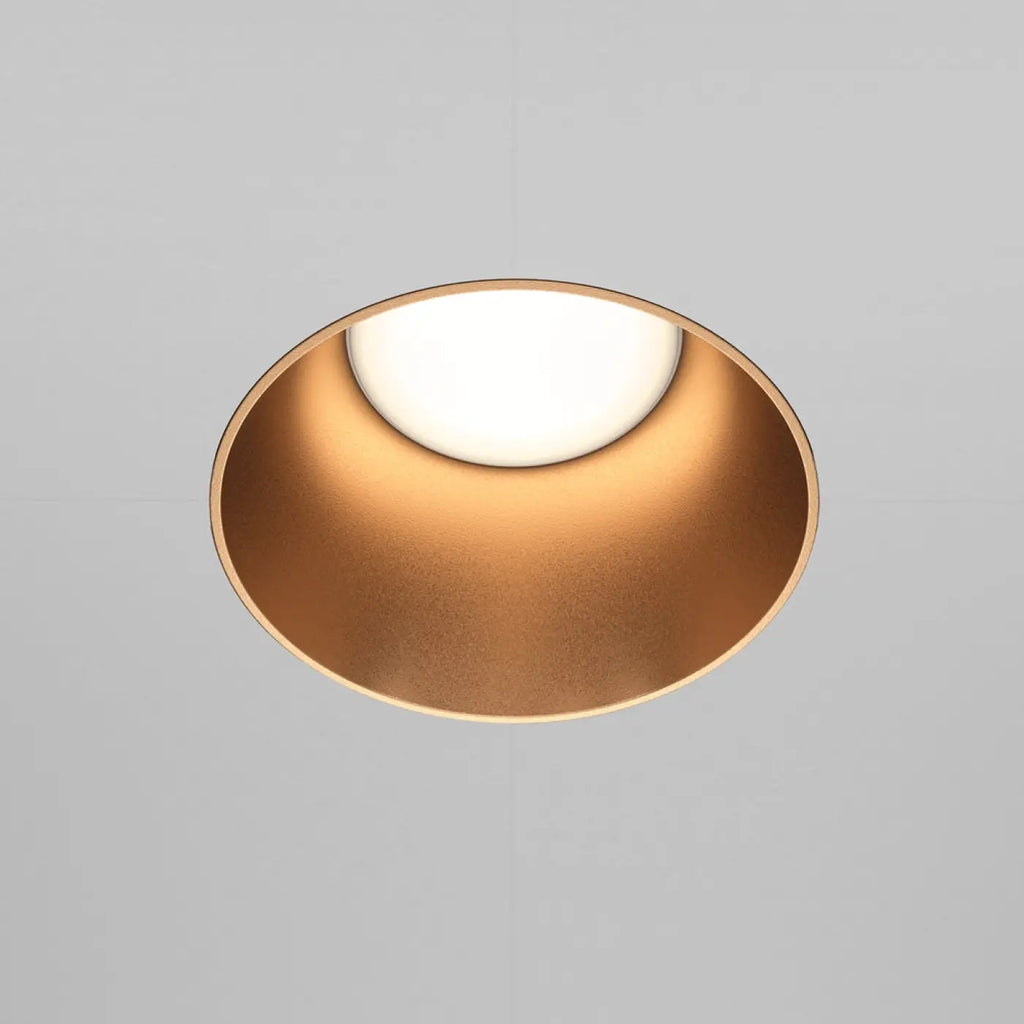 Spot encastré rond en acier, quatre finitions, culot GU10