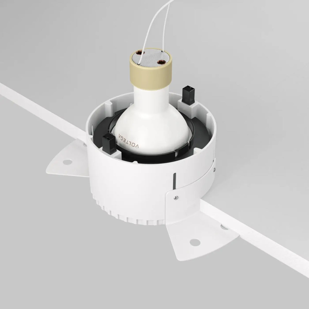 Spot encastré rond en acier, quatre finitions, culot GU10