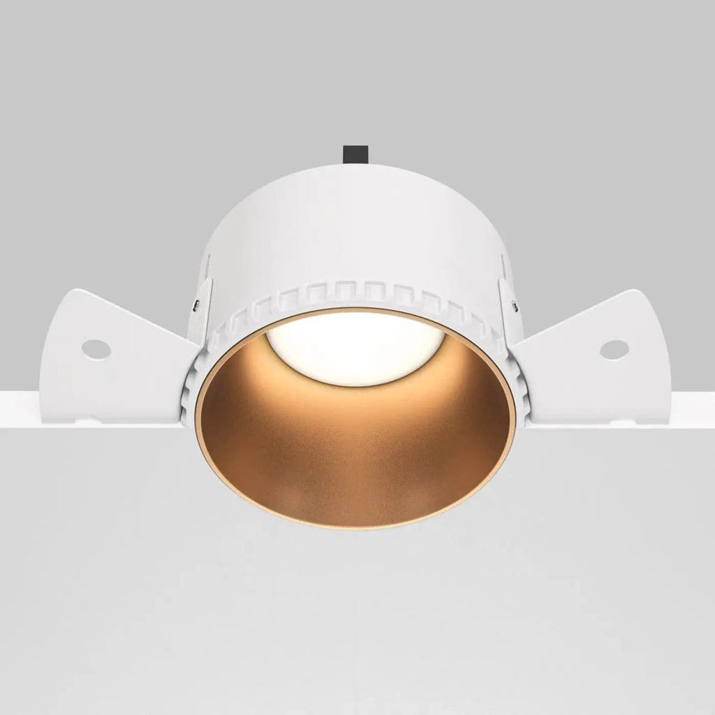 Spot encastré rond en acier, quatre finitions, culot GU10