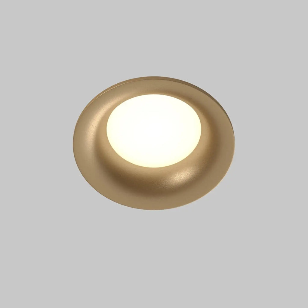 Spot encastrable rond discret en acier, noir, blanc ou doré