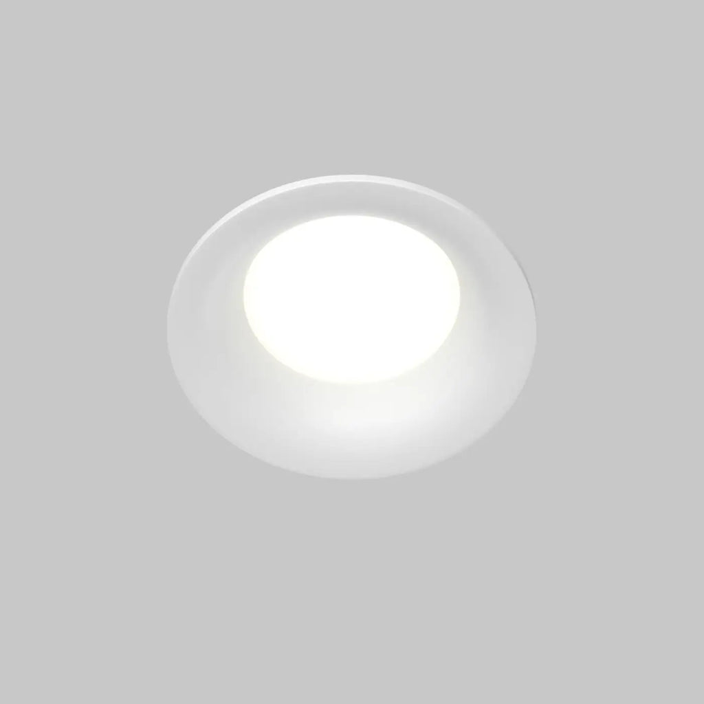 Spot encastrable rond discret en acier, noir, blanc ou doré