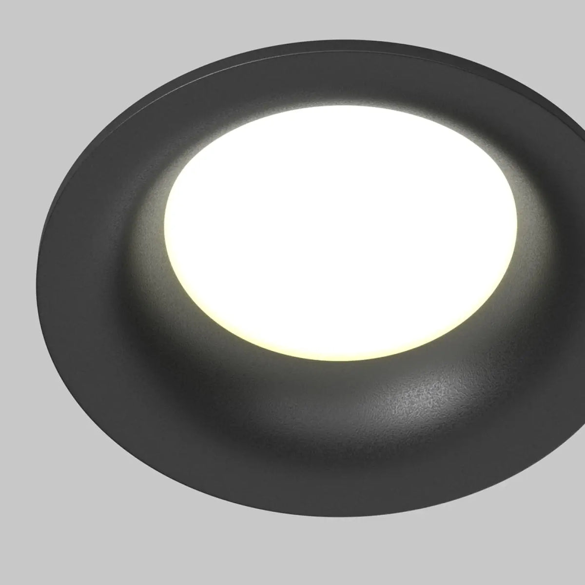 Spot encastrable rond discret en acier, noir, blanc ou doré