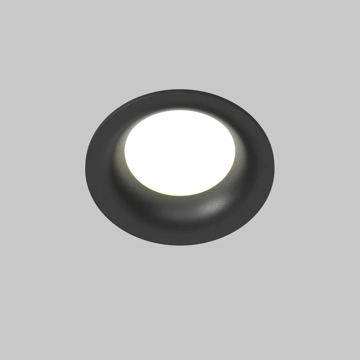 Spot encastrable rond discret en acier, noir, blanc ou doré