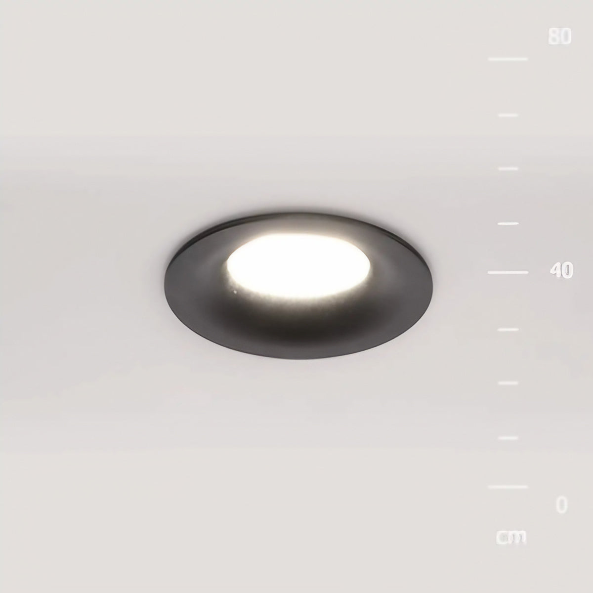 Spot encastrable rond discret en acier, noir, blanc ou doré