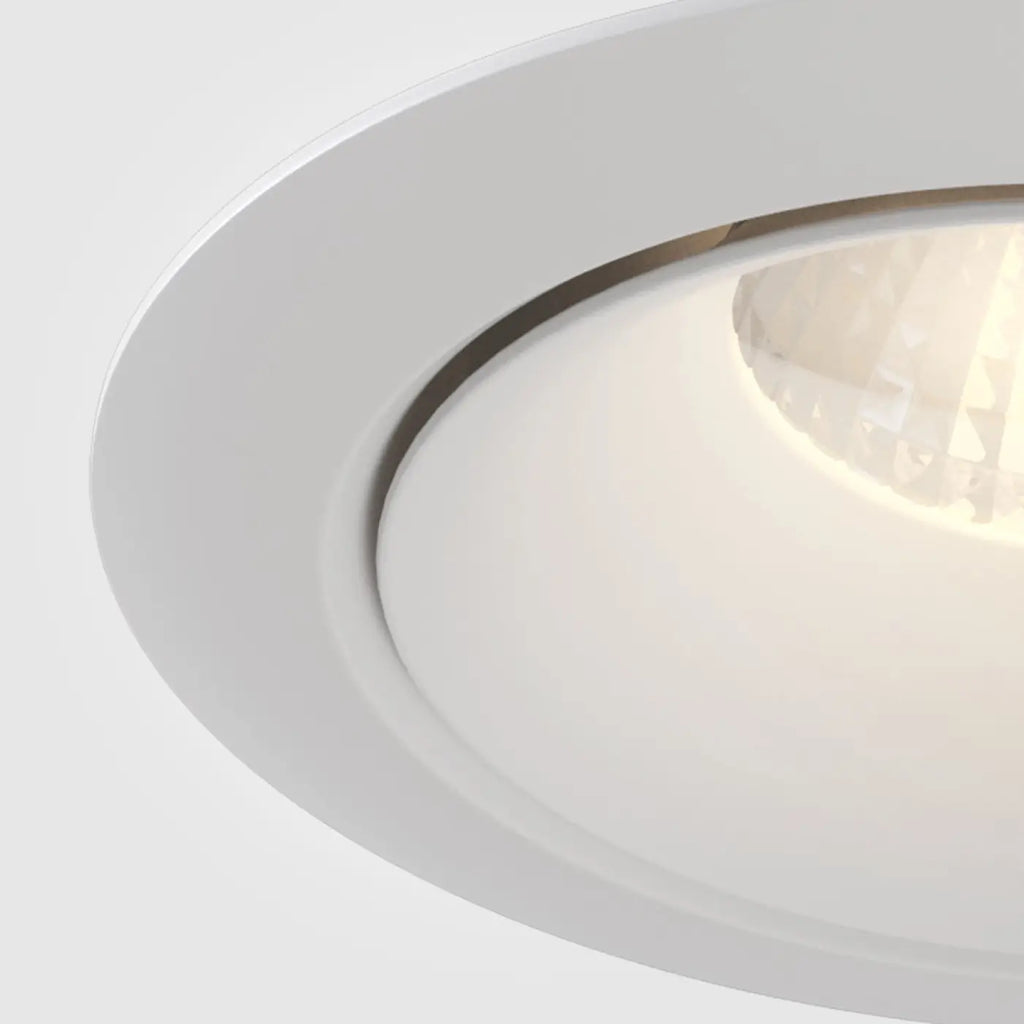 Spot encastrable rond à collerette en acier, ampoule GU10