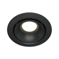Spot encastrable rond à collerette en acier, ampoule GU10, noir