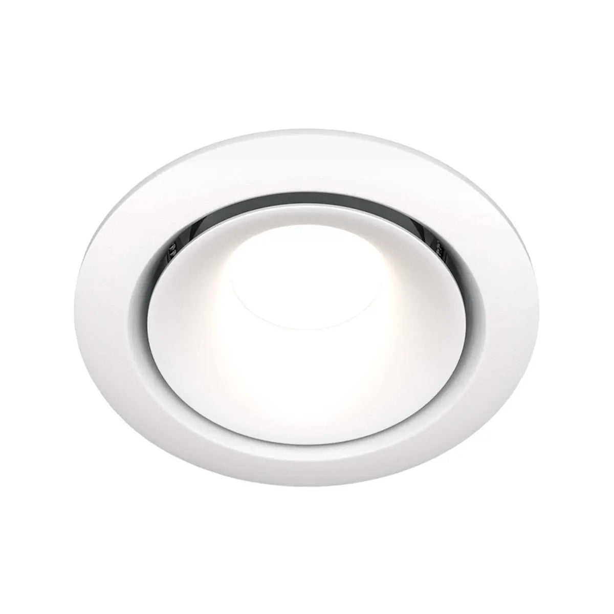 Spot encastrable rond à collerette en acier, ampoule GU10
