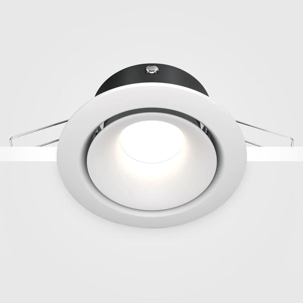 Spot encastrable rond à collerette en acier, ampoule GU10