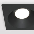 Spot encastrable carré étanche IP65 en acier, culot GU10, noir