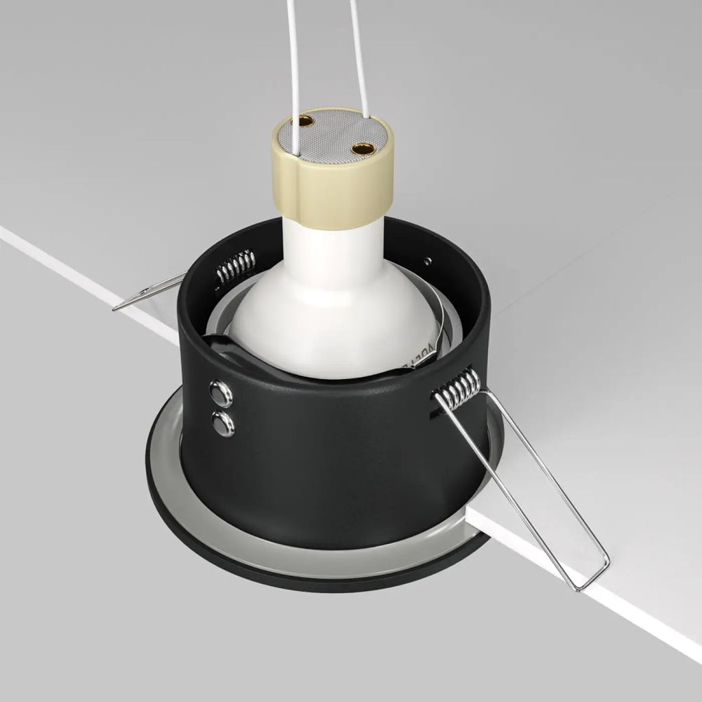 Spot encastré rond étanche IP65 en acier, culot GU10
