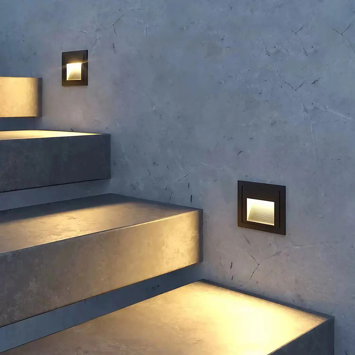 Spot extérieur pour escalier, forme ronde ou carrée