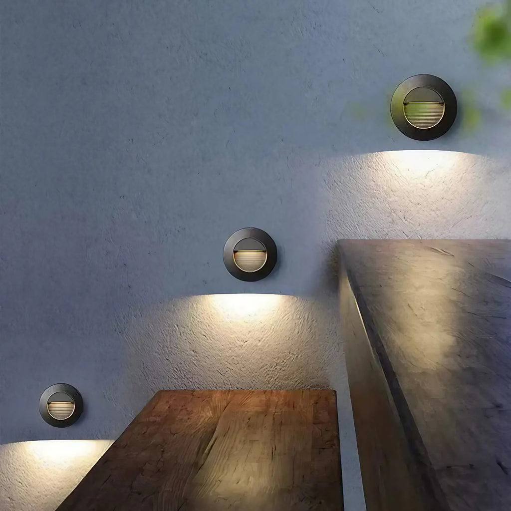 Spot extérieur pour escalier, forme ronde ou carrée