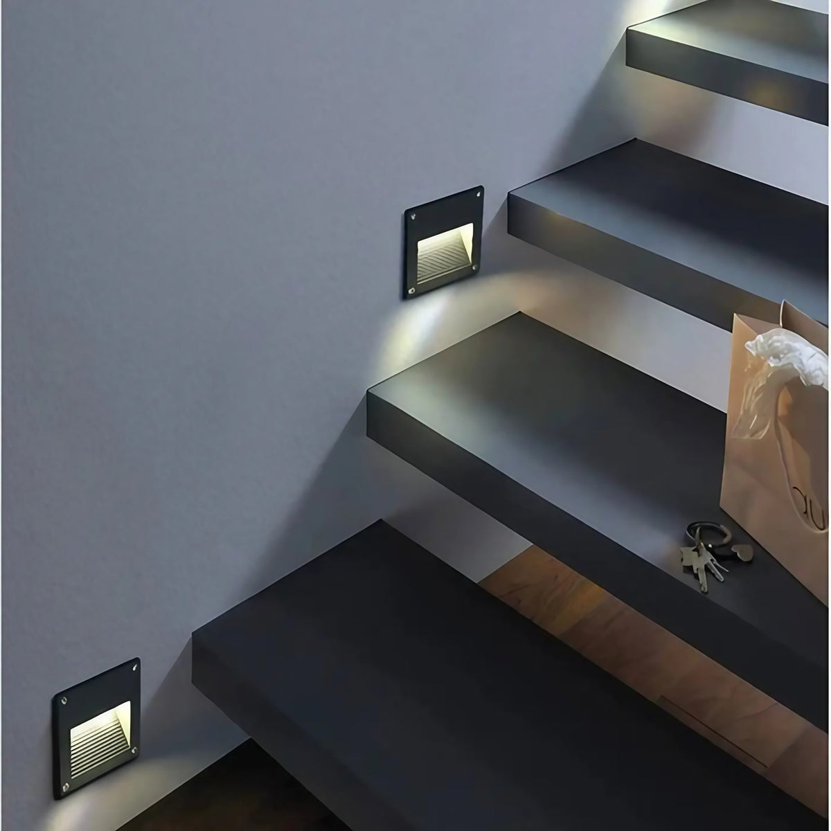 Spot extérieur pour escalier, forme ronde ou carrée
