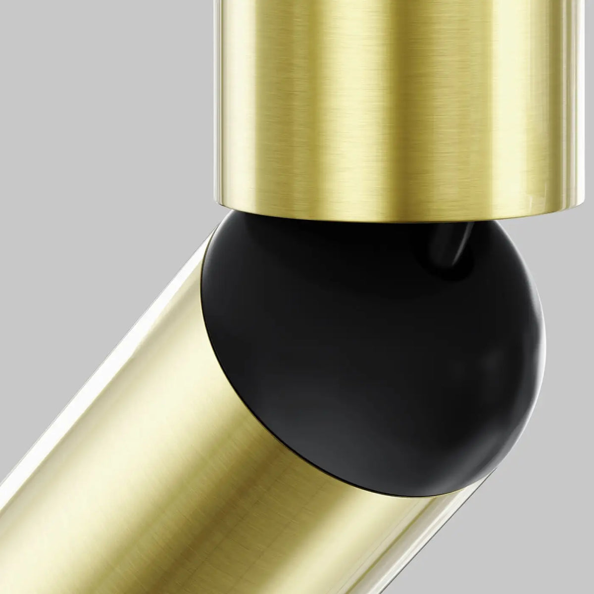 Spot LED tube long et fin en aluminium, noir ou noir et doré