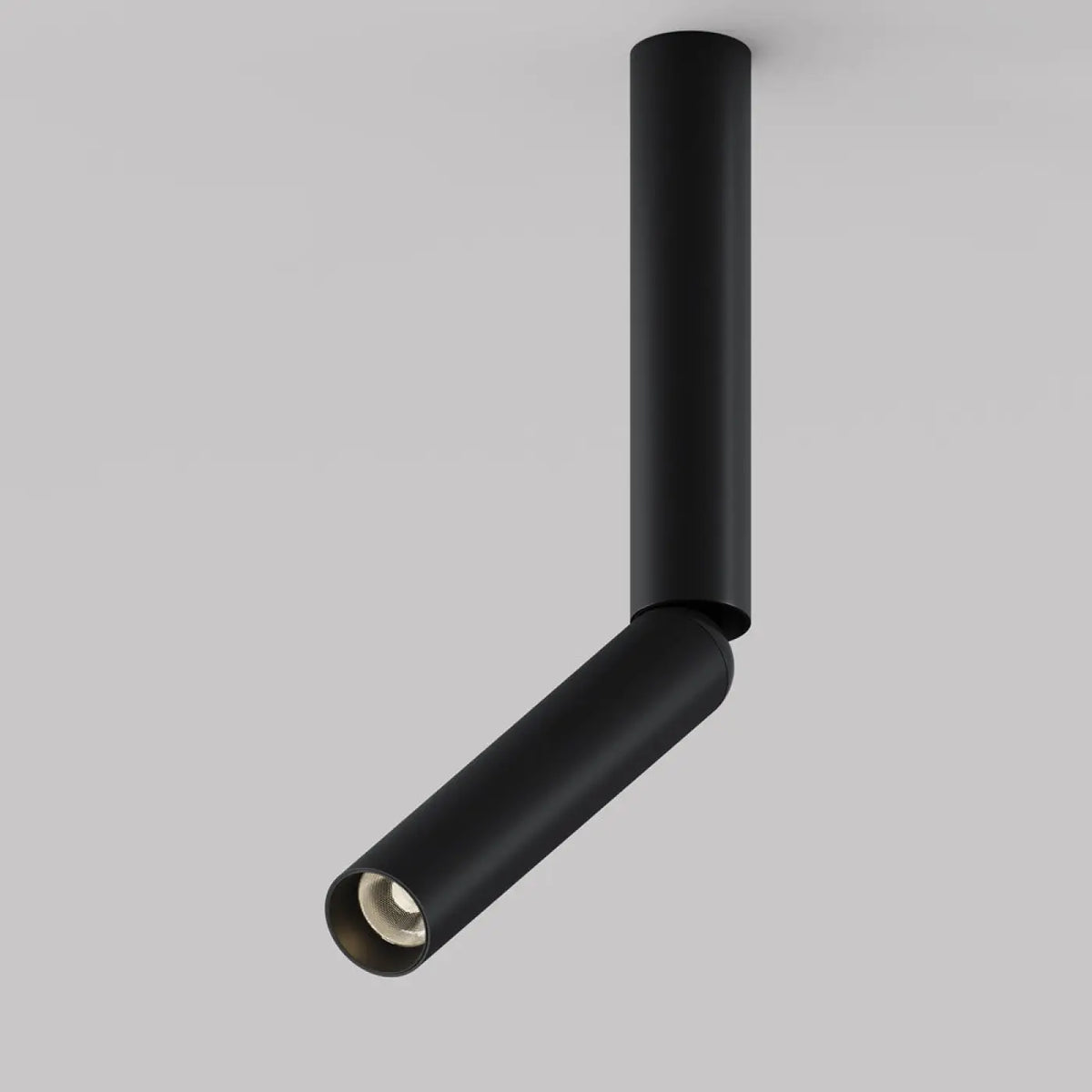 Spot LED tube long et fin en aluminium, noir ou noir et doré, noir