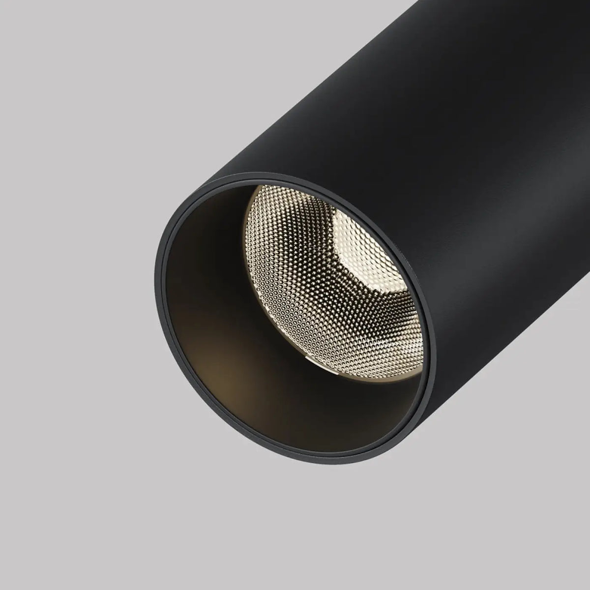 Spot LED tube long et fin en aluminium, noir ou noir et doré