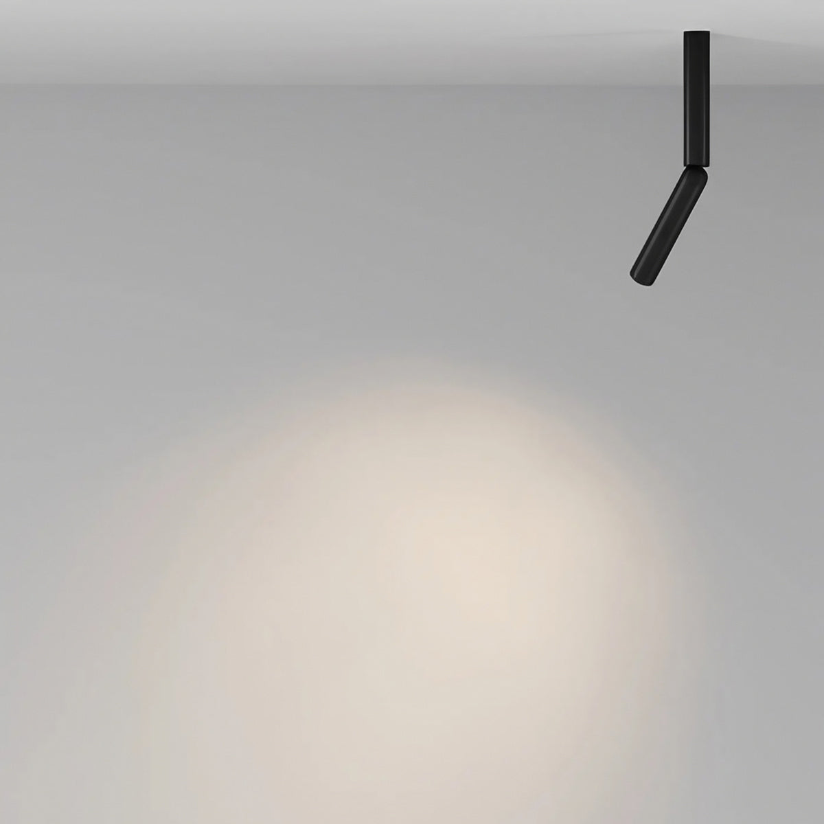 Spot LED tube long et fin en aluminium, noir ou noir et doré