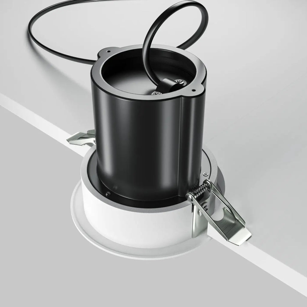 Spot LED rétractable et orientable en acier, simple ou double