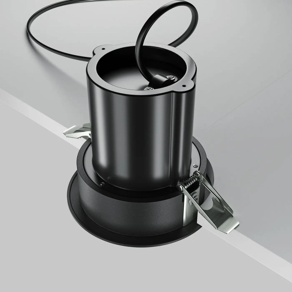 Spot LED rétractable et orientable en acier, simple ou double