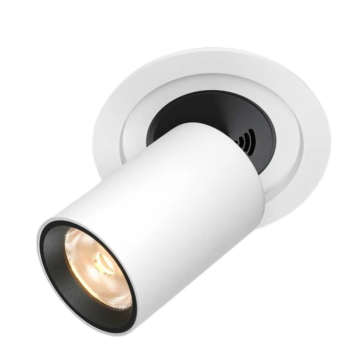 Spot LED rétractable et orientable en acier, simple ou double, blanc