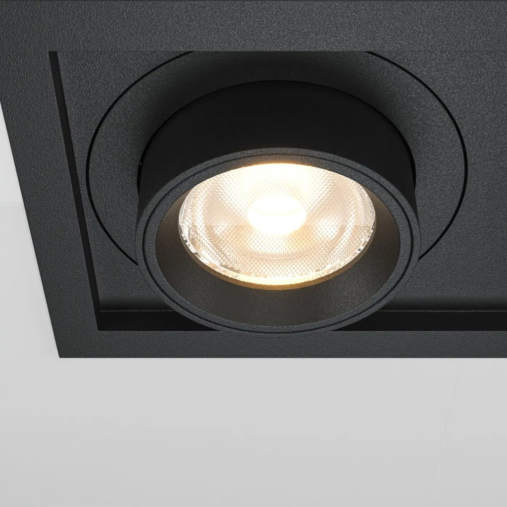 Spot LED rétractable et orientable en acier, simple ou double