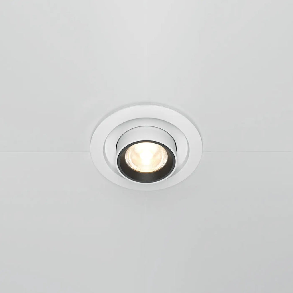 Spot LED rétractable et orientable en acier, simple ou double