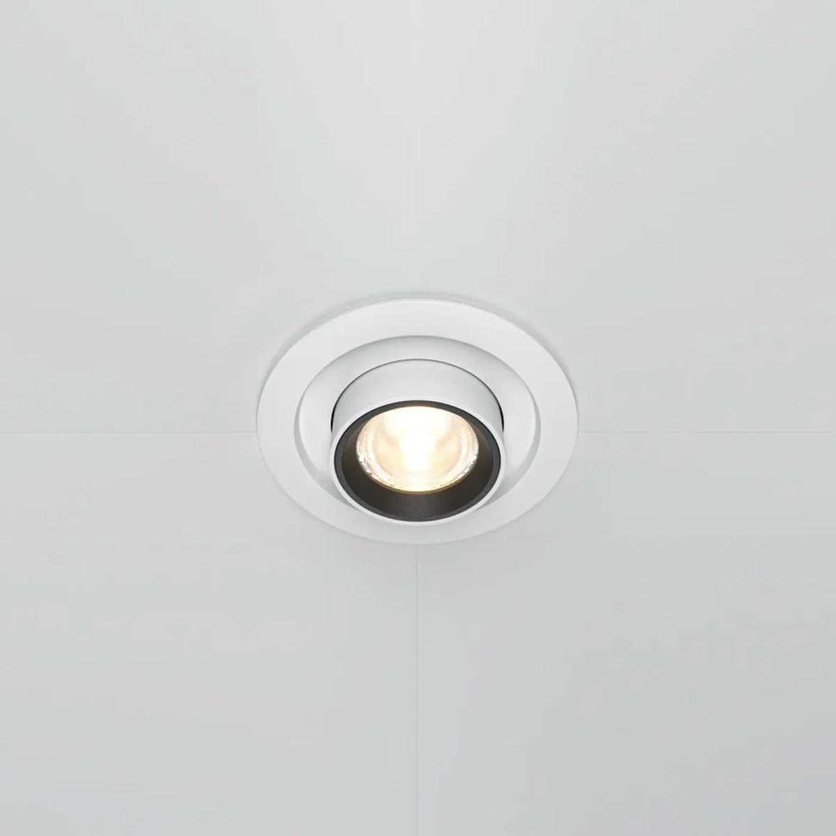 Spot LED rétractable et orientable en acier, simple ou double