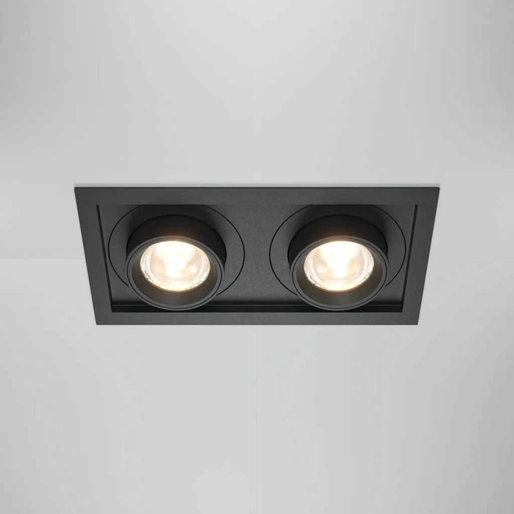 Spot LED rétractable et orientable en acier, simple ou double