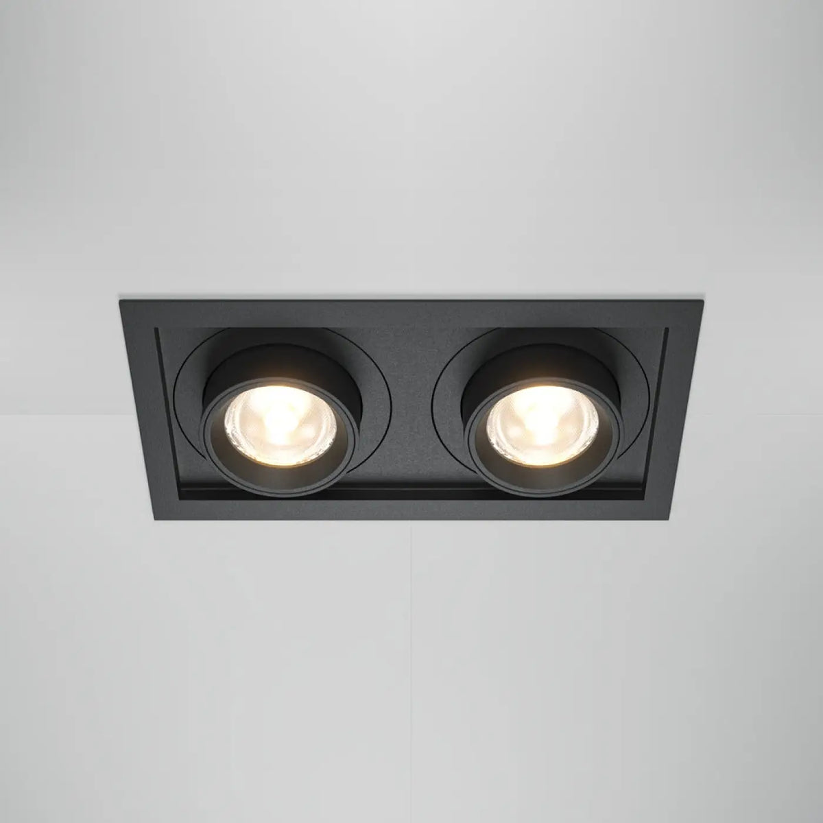 Spot LED rétractable et orientable en acier, simple ou double