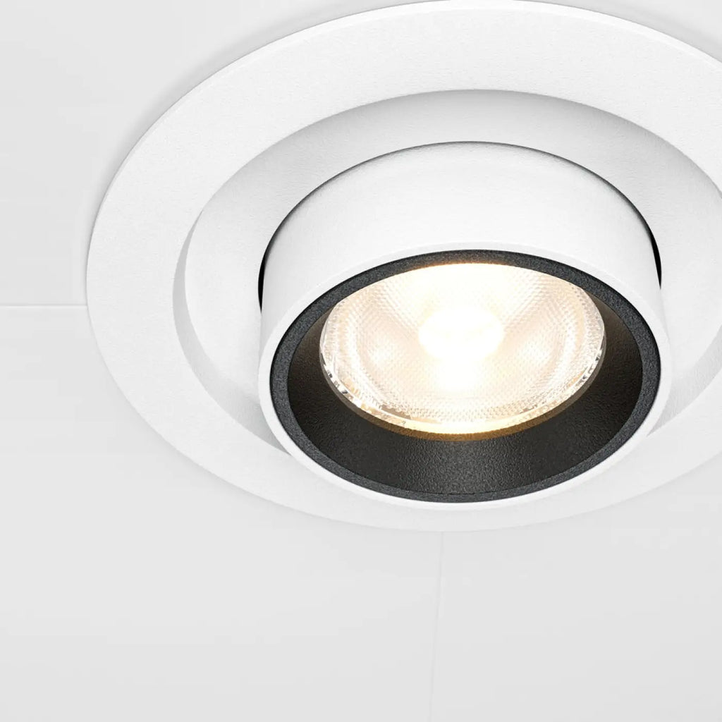 Spot LED rétractable et orientable en acier, simple ou double