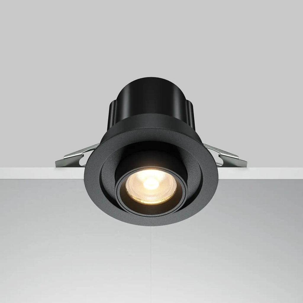 Spot LED rétractable et orientable en acier, simple ou double