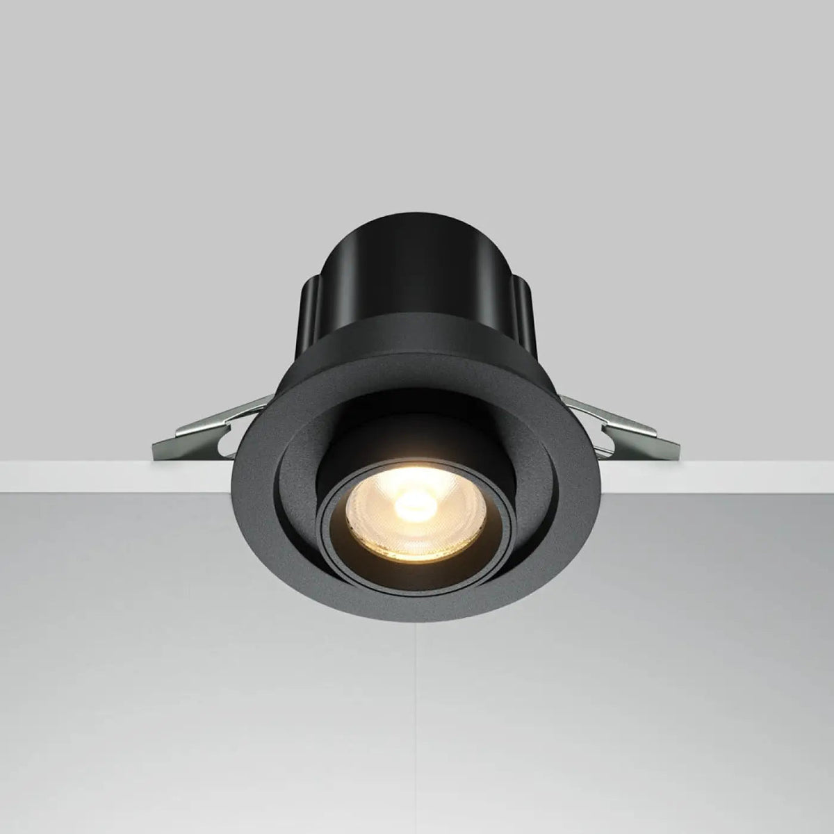 Spot LED rétractable et orientable en acier, simple ou double
