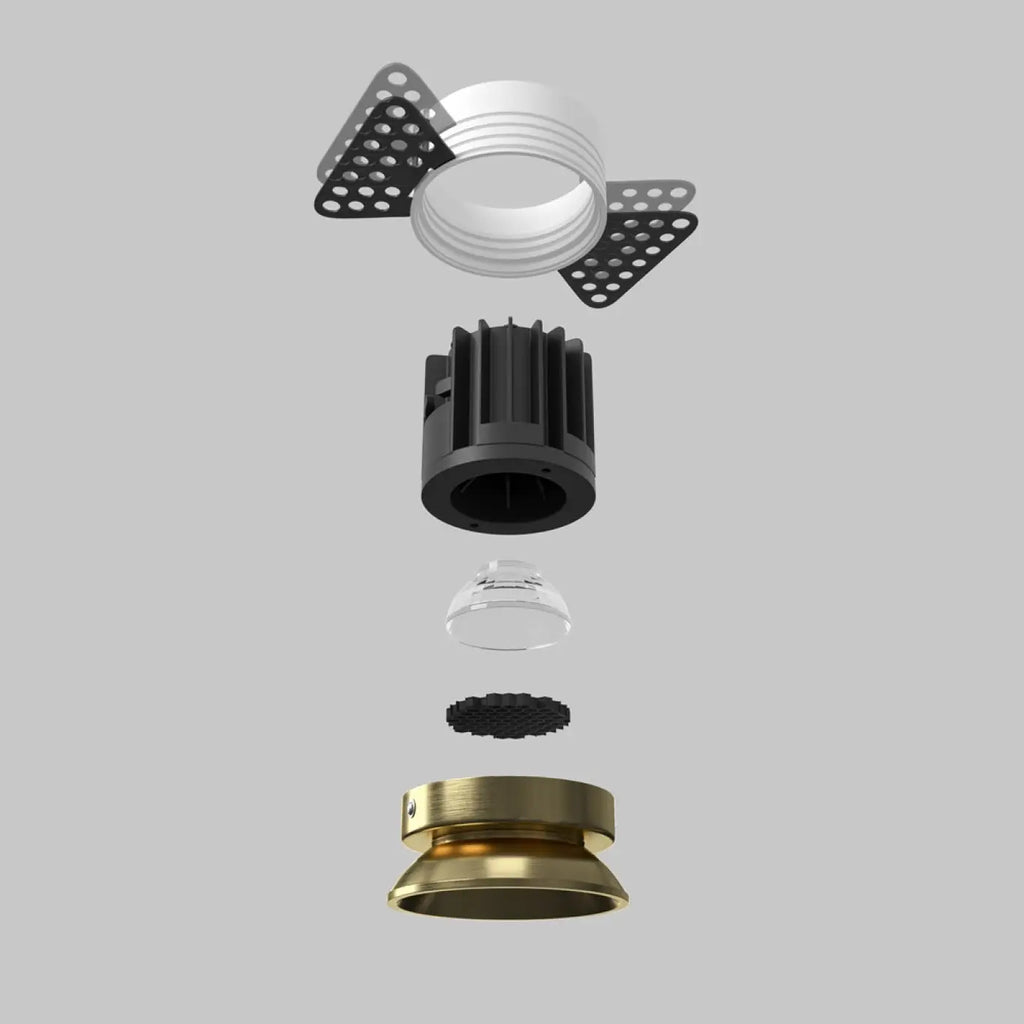 Spot LED encastrable rond compact, 6 ou 8 cm, trois coloris